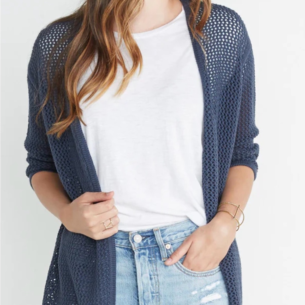 Marine Layer Remy Open-Front Crochet Cardigan - Picture 9 of 9